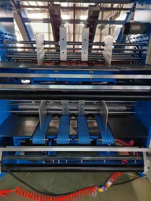 Máy làm mỏng vải 5 lớp với điều khiển servo cho làm mỏng giấy lợp và sản xuất các sản phẩm nhiều lớp