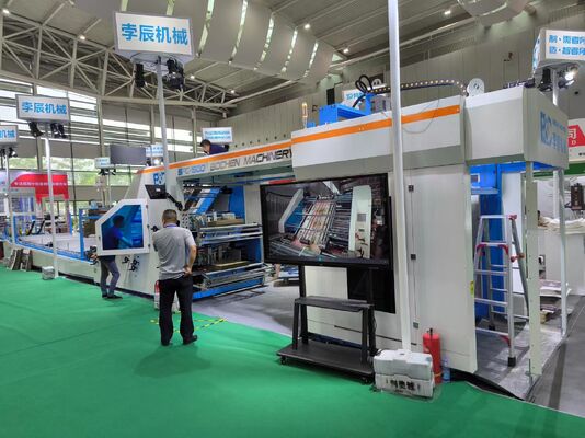 Máy cán màng sóng 5 lớp tốc độ cao, cán giấy từ giấy sang giấy với điều khiển Servo để cán giấy sóng nhiều lớp