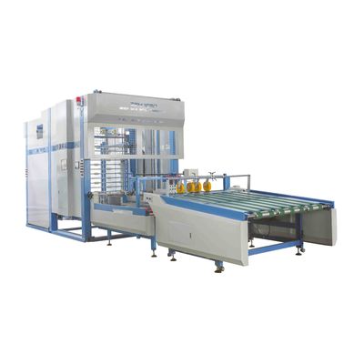 Máy cán tấm tự động 1500mm thành tấm Các tông sóng có máy quay và máy xếp