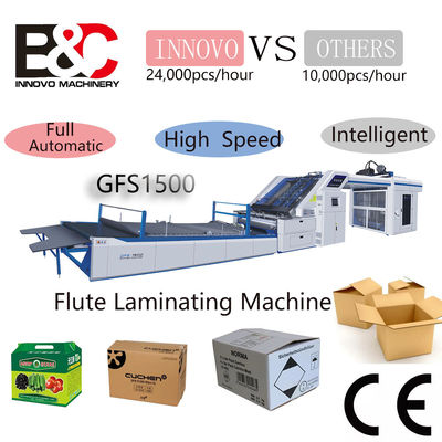 Thông minh Tự động Bảng lợp giấy dán Máy Lamination Tốc độ cao Flute Laminator Máy 200m / min