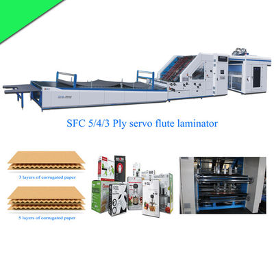 Sfc1700 3 lớp Máy laminator dây chuyền tự động cho hộp carton lồi