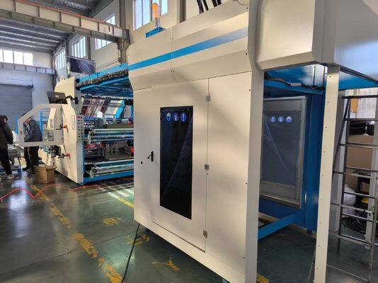 Máy cán sáo 5 lớp tốc độ cao với bộ điều khiển servo để cán giấy gợn sóng nhiều lớp và các loại cán màng khác nhau